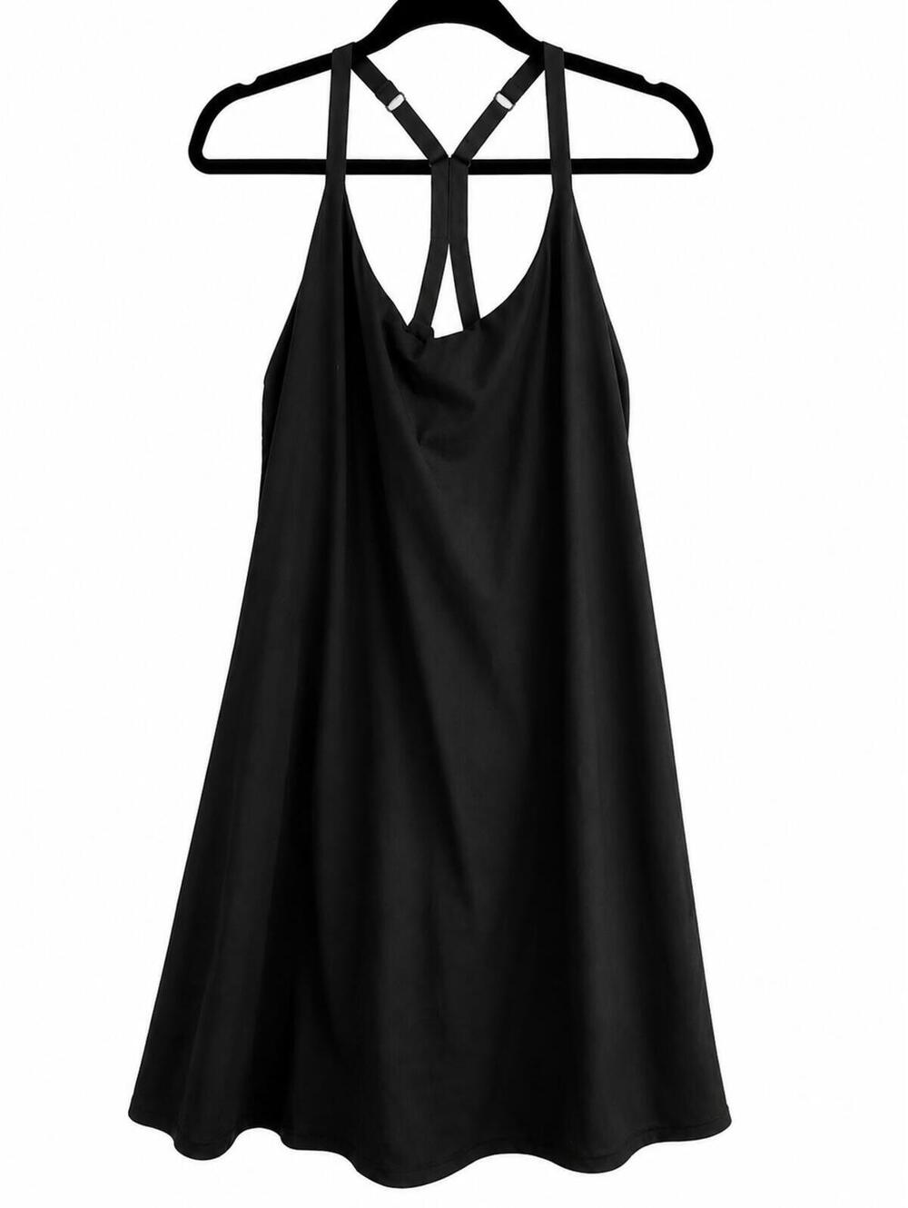 Halara Black Racerback Athletic Dress with Built In Shorts Size 1X EUC - Picture 2 of 6